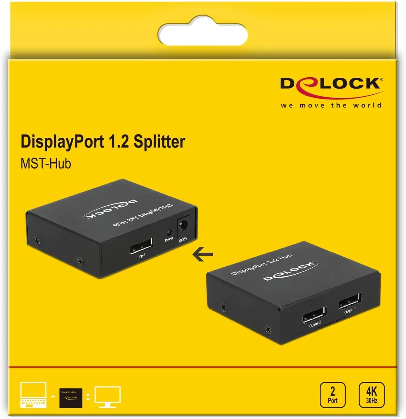 مبدل DisplayPort 1.2 Splitter 1 | DeLock — تصویر ۲