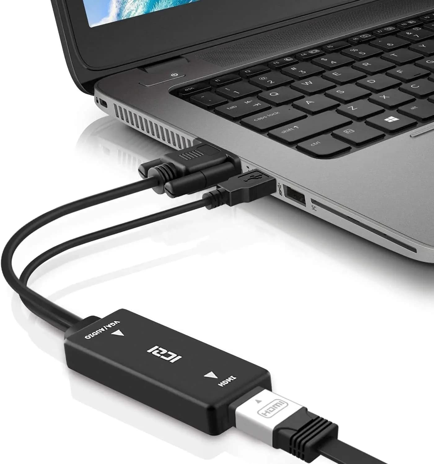 مبدل VGA به HDMI با پورت USB | برند IZEC-A20 – ICZI — تصویر ۲