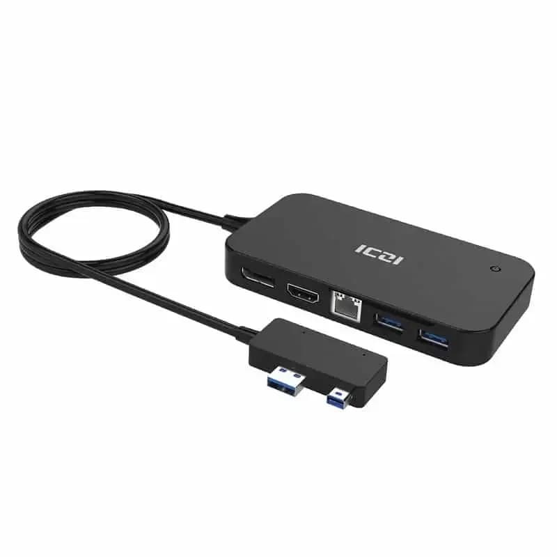 داک USB به USB 3.0/Lan/HDMI/Display Port – آی سی زد آی مدل ICZI IZEC-A09