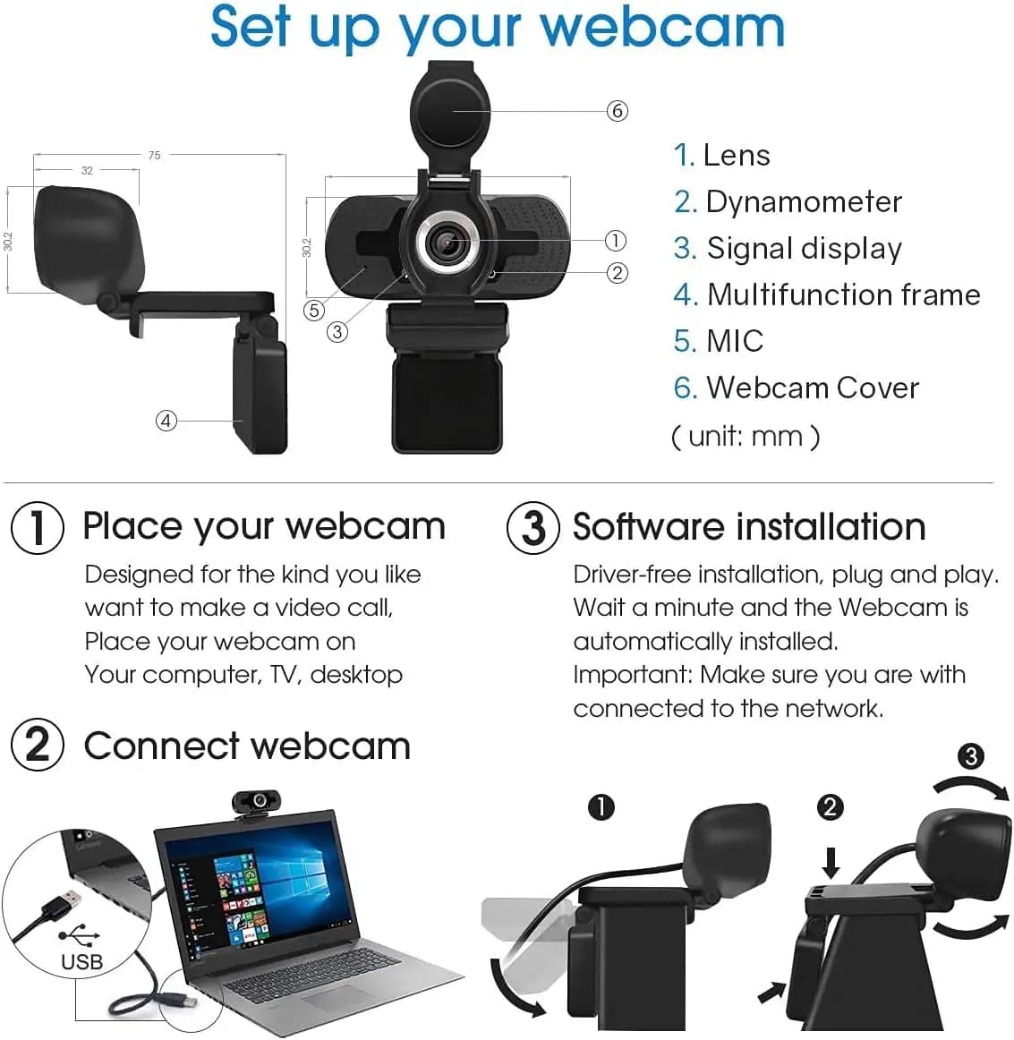 وب کم مدل Larmtek FHD 1080p — تصویر ۷