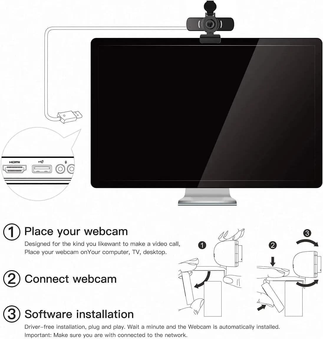 وب کم مدل Larmtek FHD 1080p — تصویر ۵