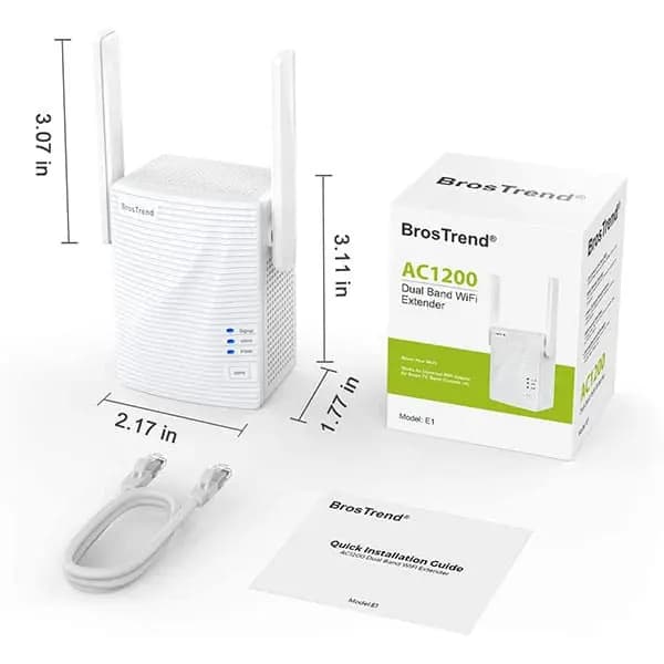 تقویت کننده و توسعه دهنده وای فای BrosTrend – AC1200 | E1 — تصویر ۲