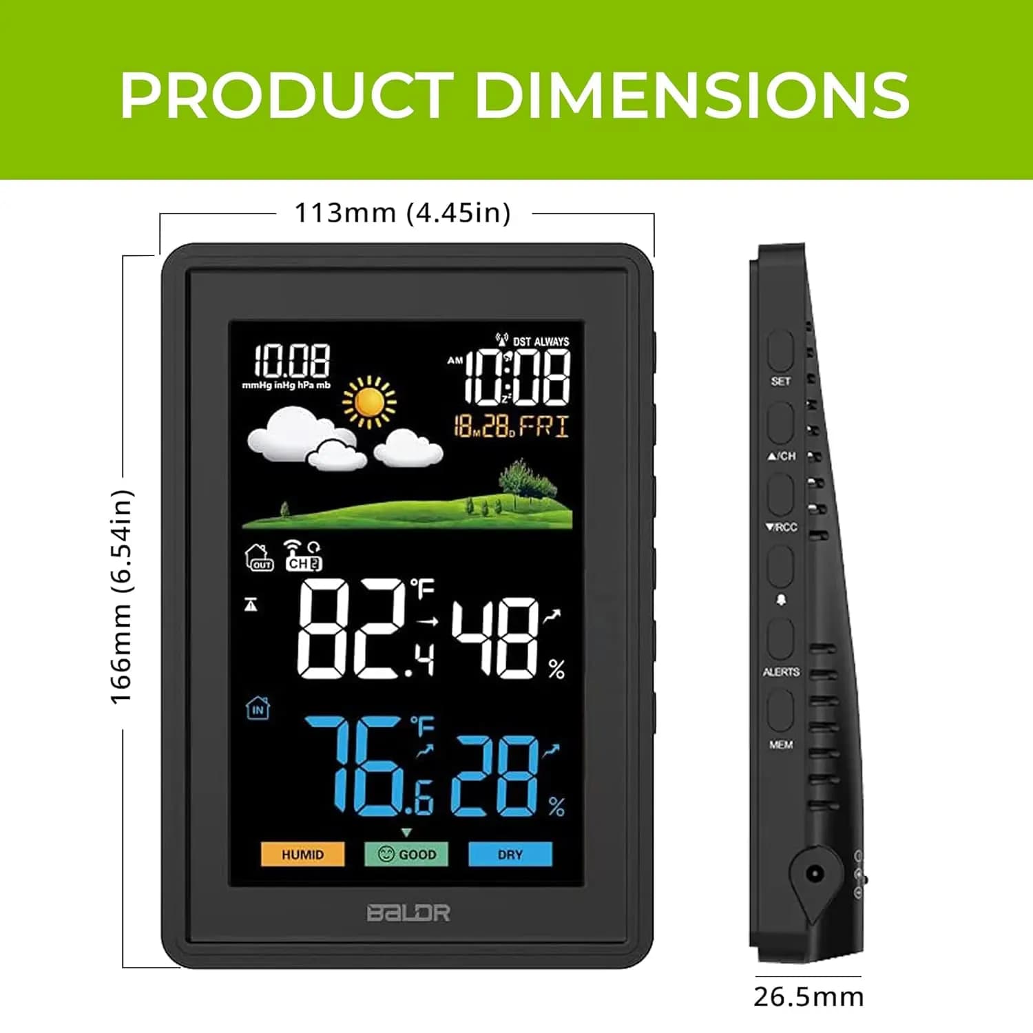 ایستگاه هواشناسی Baldr مدل B0360WST2H2PR-V2 — تصویر ۲