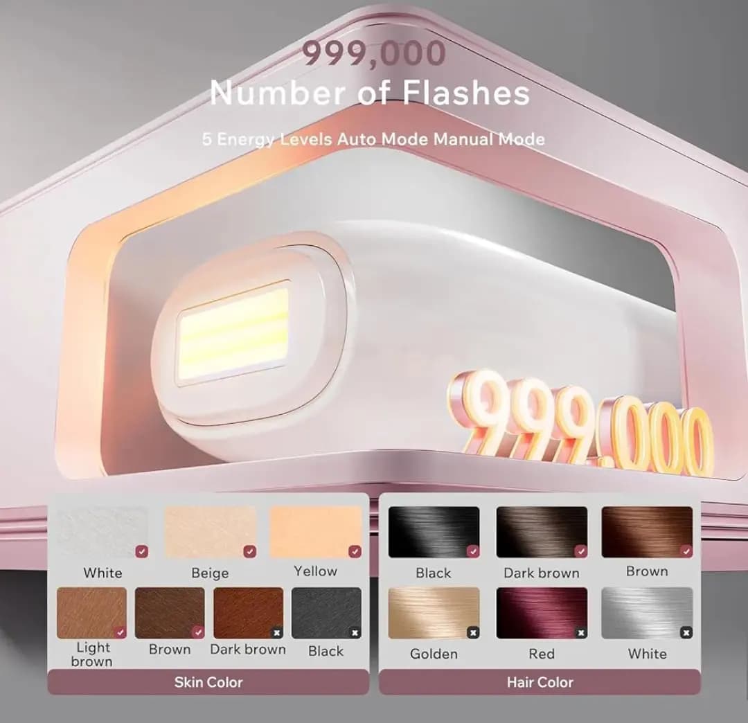 دستگاه لیزر اصلاح موهای بدن یک میلیون شات Aminzer – IPL Hair Removal Device PA2 — تصویر ۵