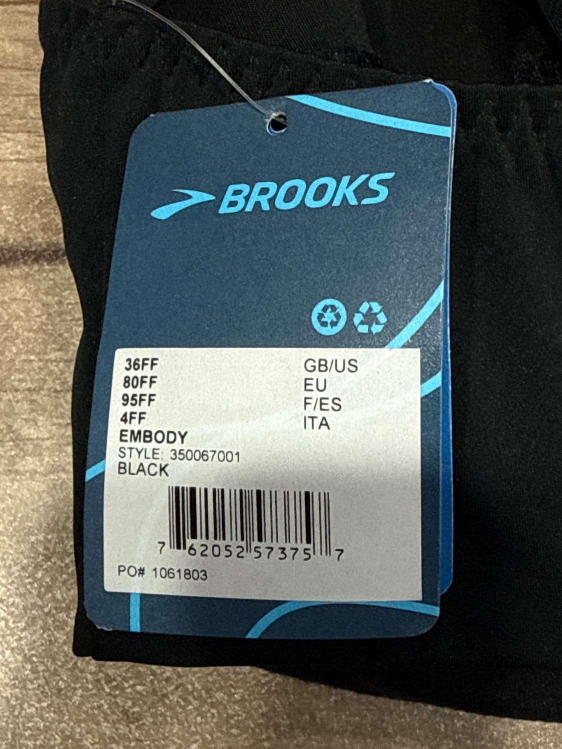 نیم تنه ورزشی زنانه مشکی بروکس Brooks Embody — تصویر ۶