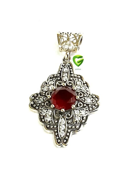 آویز نقره عثمانی‌لوزی کد841 — تصویر ۳