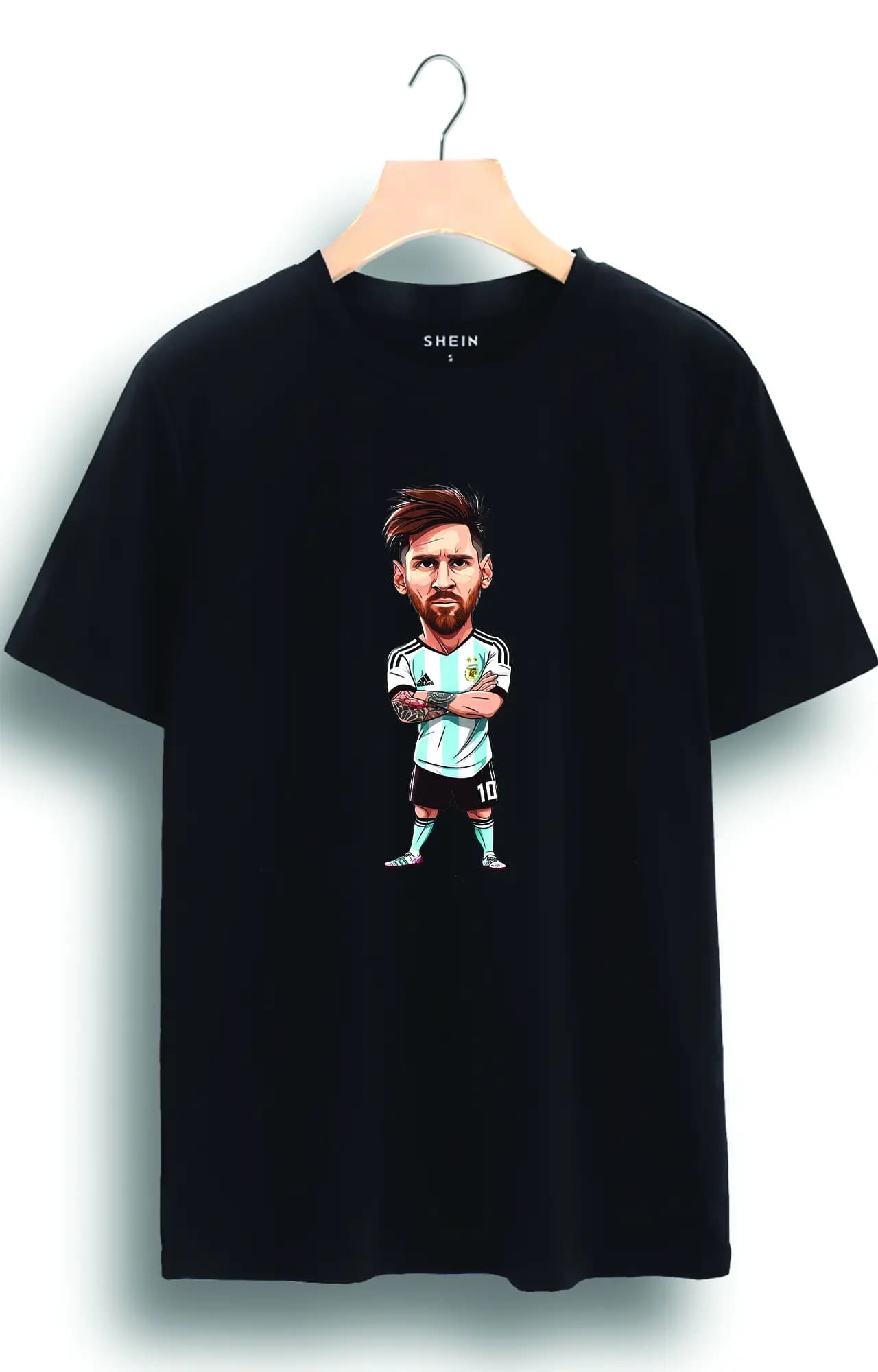 تیشرت نخ طرح مسی آرژانتین messi کد 4281