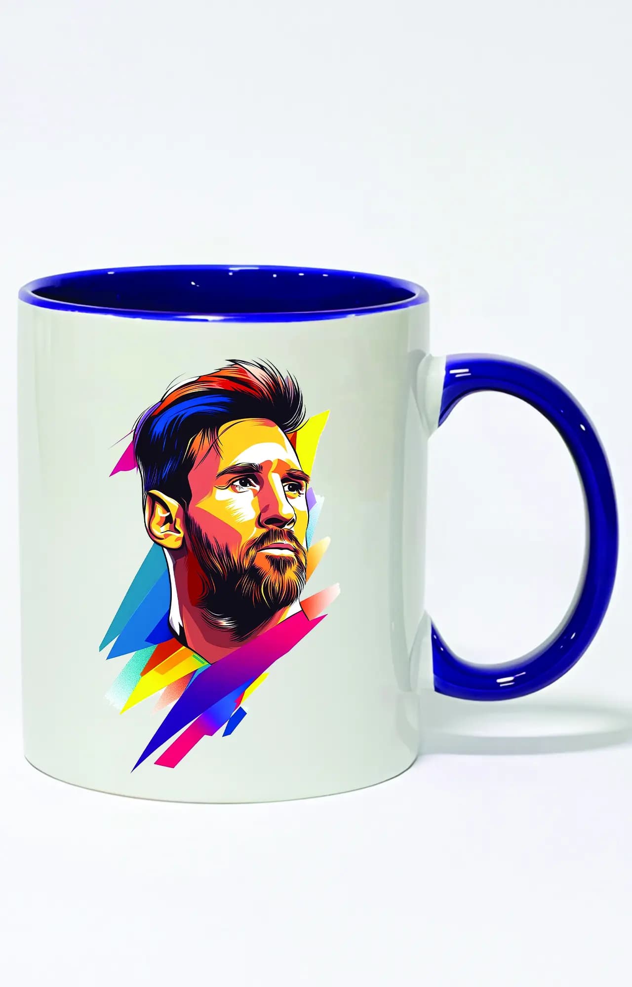 ماگ دسته و داخل رنگی طرح مسی messi کد 4265