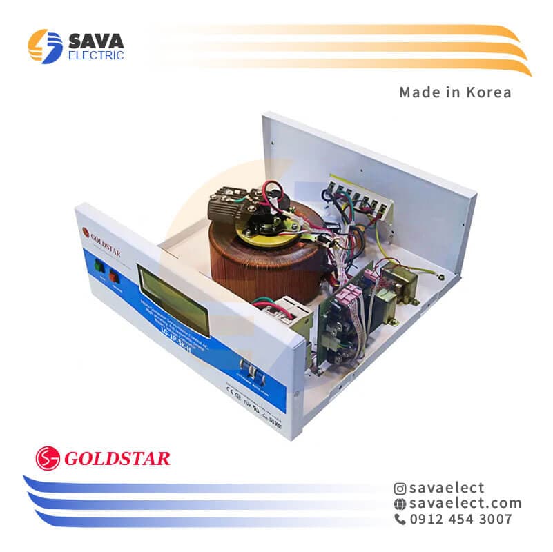 استابلایزر تک فاز سروو موتوری 5KVA افقی LG-1P-5K-H گلداستار کره — تصویر ۴