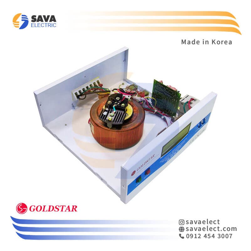 استابلایزر تک فاز سروو موتوری 5KVA افقی LG-1P-5K-H گلداستار کره — تصویر ۶