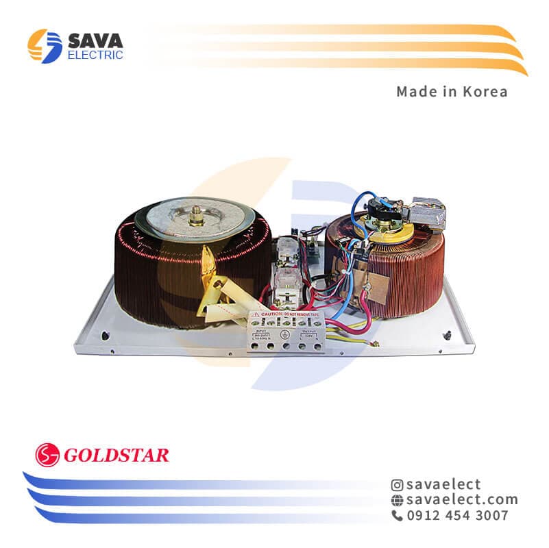 استابلایزر تک فاز سروو موتوری 10KVA دیواری LG-1P-10K-W گلداستار کره — تصویر ۳