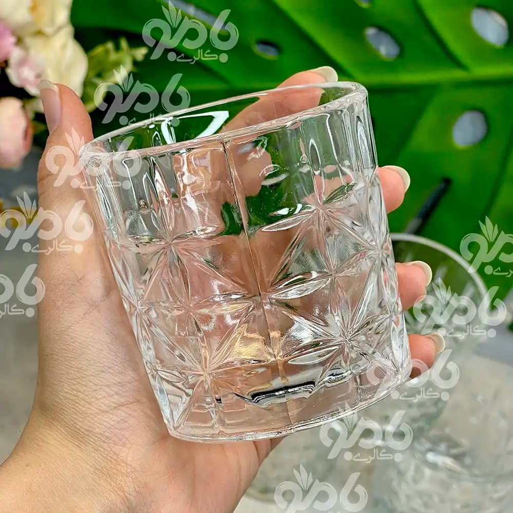 لیوان شیشه ای فلاور 6عددی
