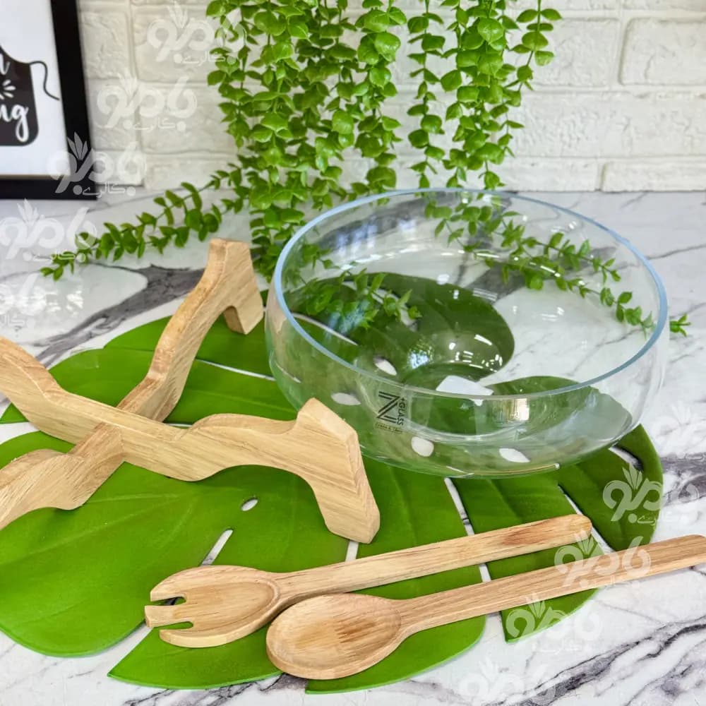 سالاد و میوه خوری چوبی آریو ساده — تصویر ۳
