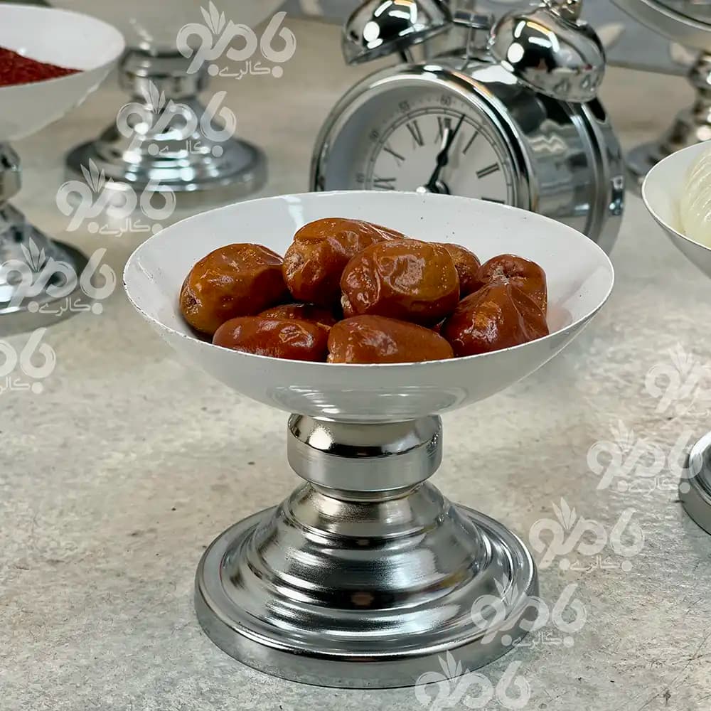 هفت سین فلزی پیاله سفید مشکی سیلور — تصویر ۵