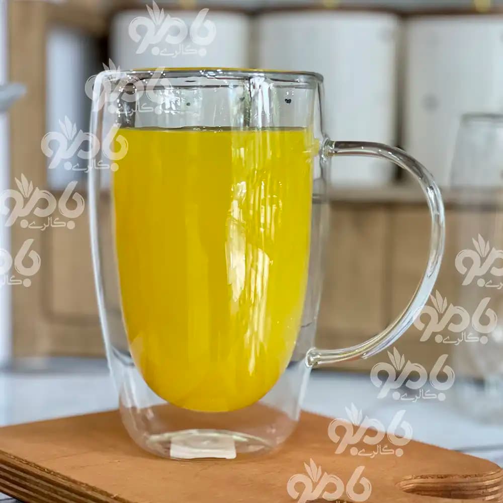 ماگ دوجداره بزرگ دسته دار 450میل