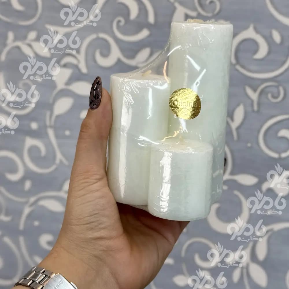 شمع استوانه متوسط 3 سایز قطر 4 سانت — تصویر ۲