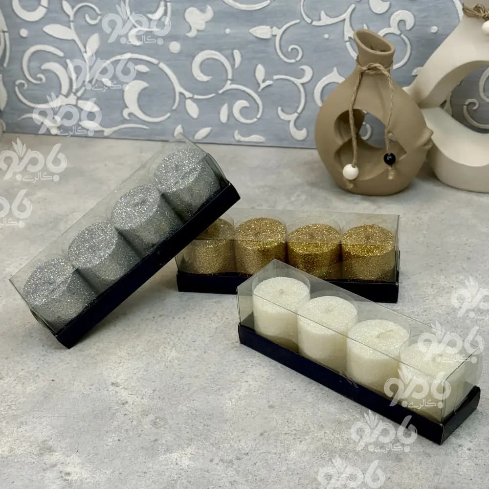شمع استوانه 4 تایی اکلیلی بزرگ 5*4.5