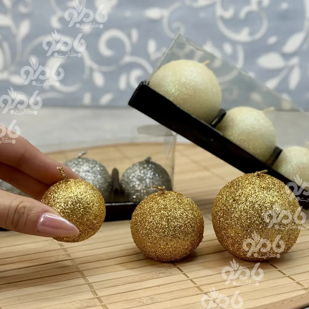 شمع توپی سه سایز اکلیلی — تصویر ۲