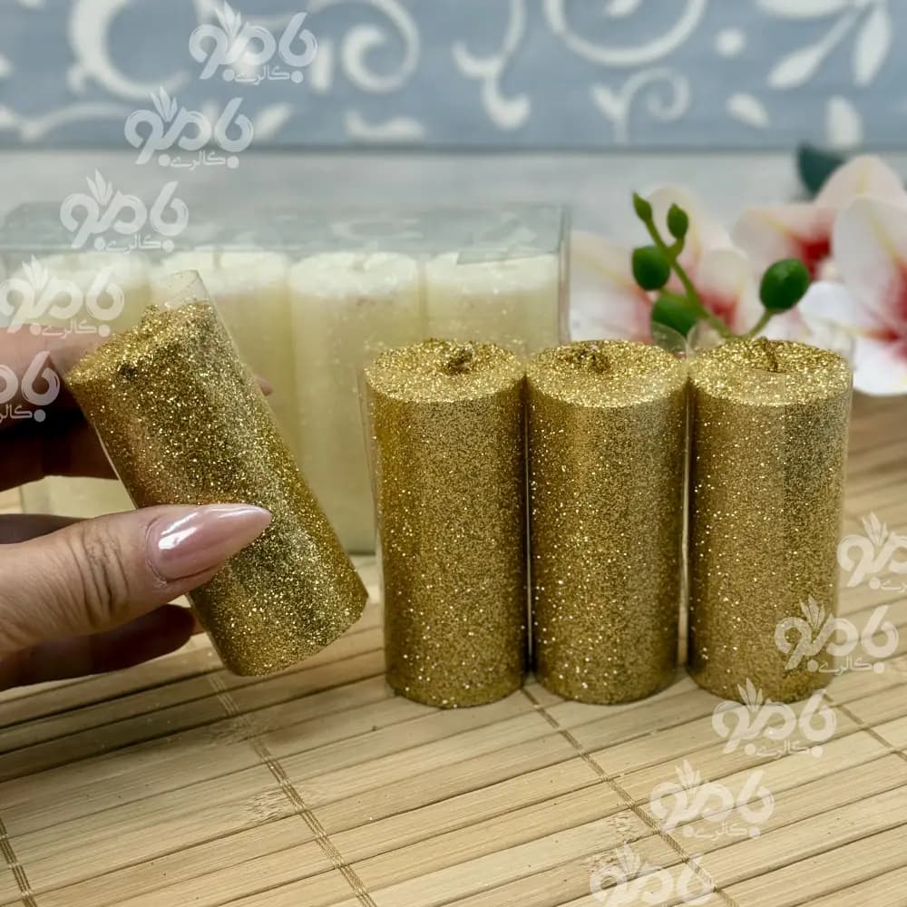 شمع استوانه 4عددی اکلیلی بزرگ 7*3.5 سانت — تصویر ۲