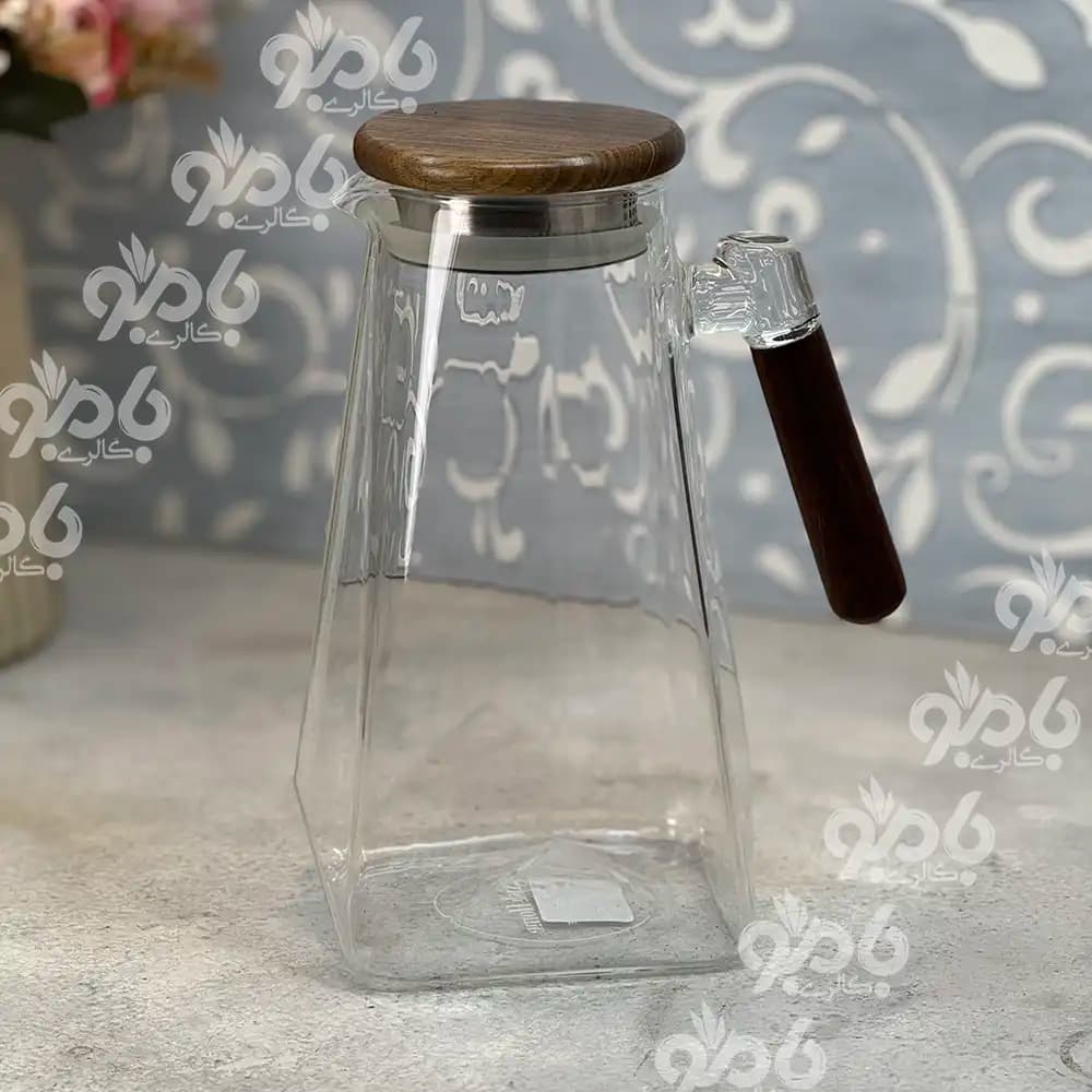 پارچ پیرکس در و دسته چوبی الماس 46