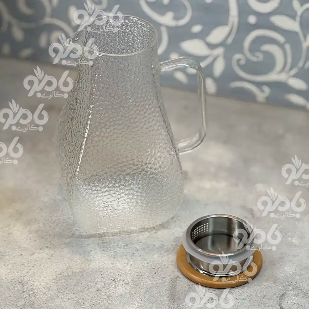 پارچ پیرکس بامبو برفی خمره ای کد 41 — تصویر ۳