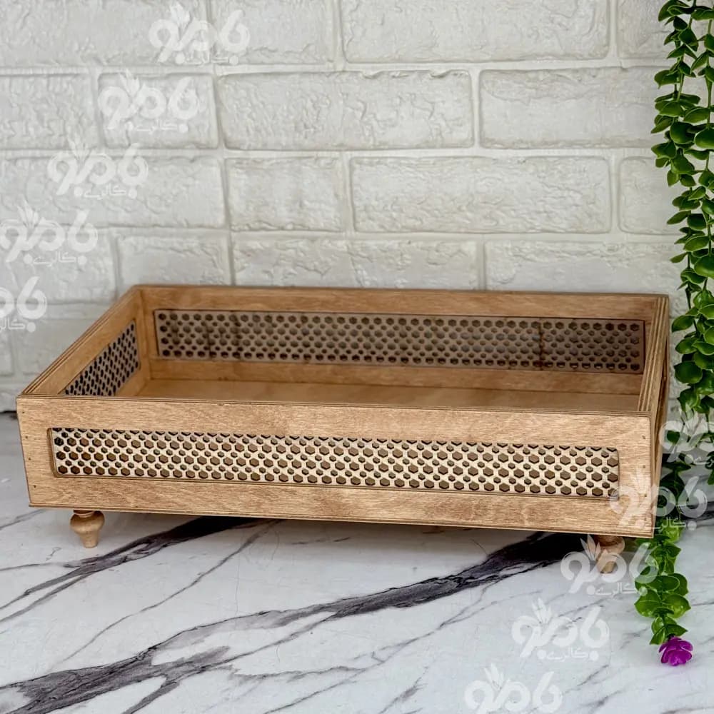 باکس رایزر چوبی طرح حصیری گرید۱ — تصویر ۲