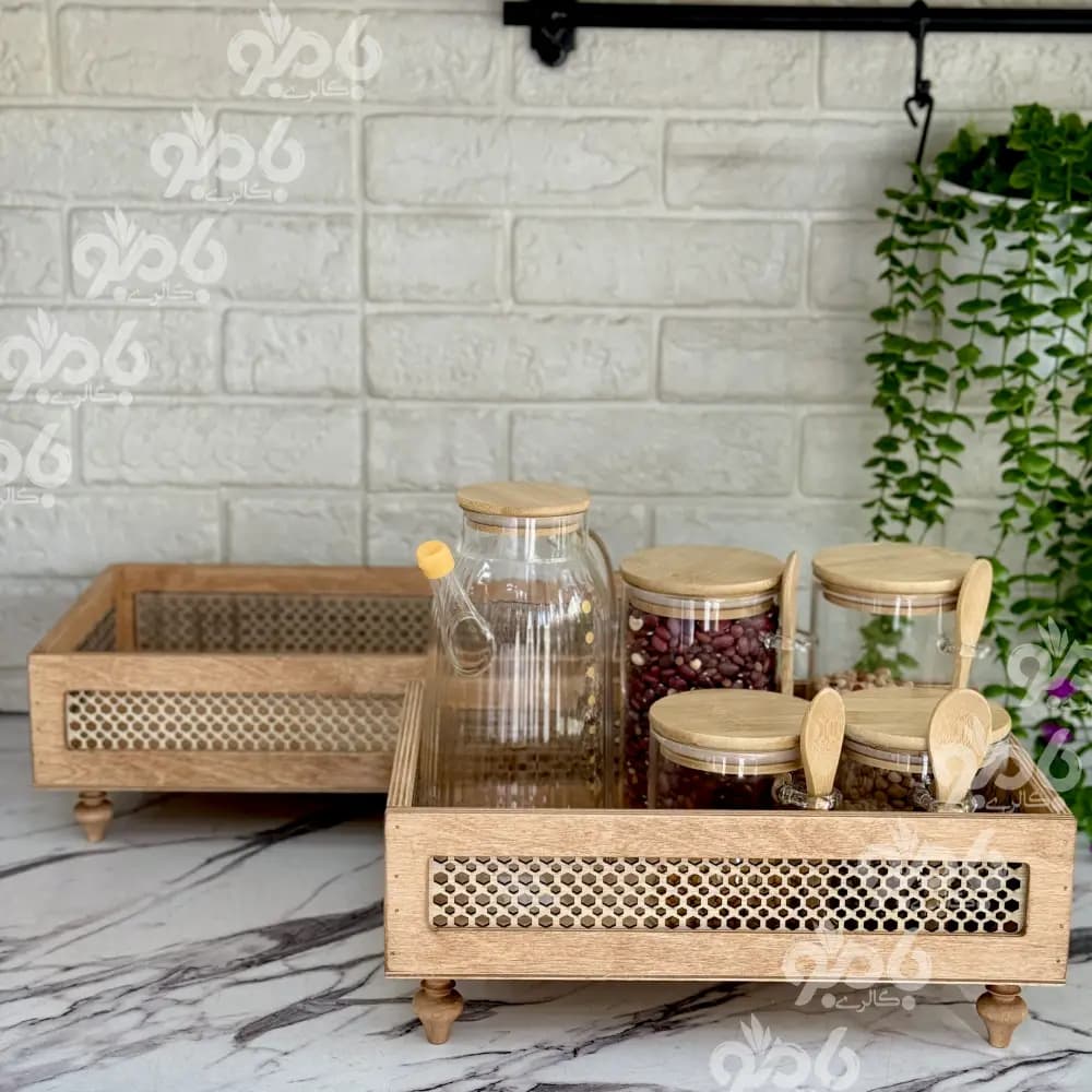 باکس رایزر چوبی طرح حصیری گرید۱ — تصویر ۴