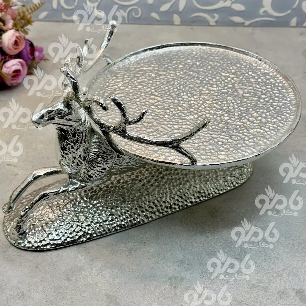 شیرینی خوری گوزن سنگی سیلور آلومینیوم 290/113