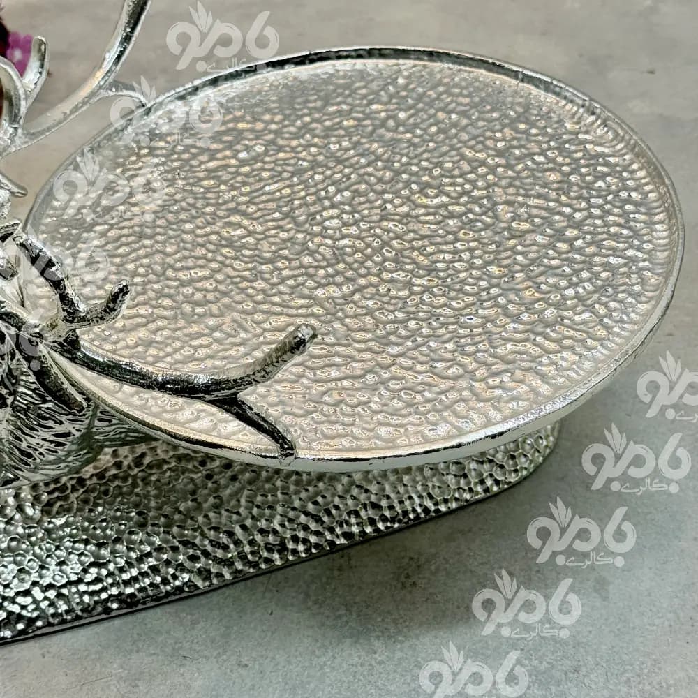 شیرینی خوری گوزن سنگی سیلور آلومینیوم 290/113 — تصویر ۲