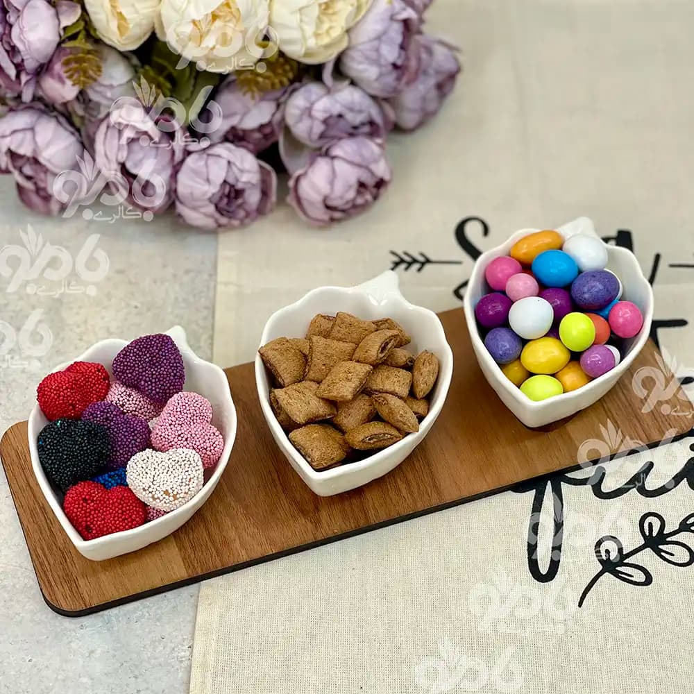 اردو خوری زیره چوب 3پیاله 6میل برگ — تصویر ۳