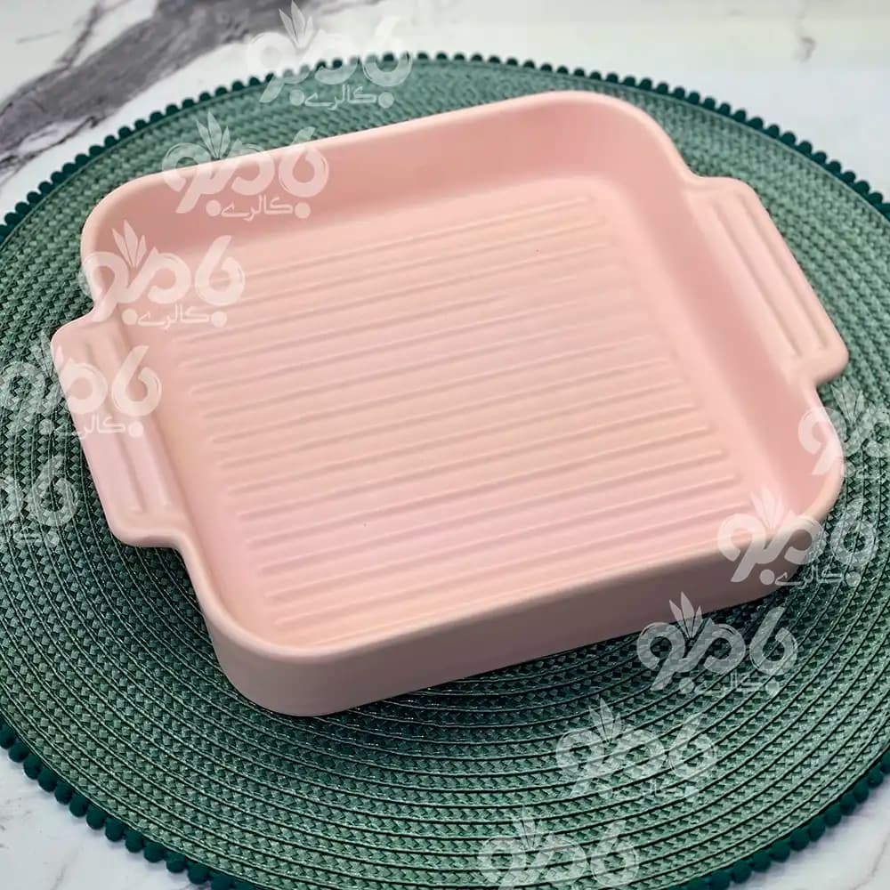 تابه گریل مات رنگی مربع 20سانت