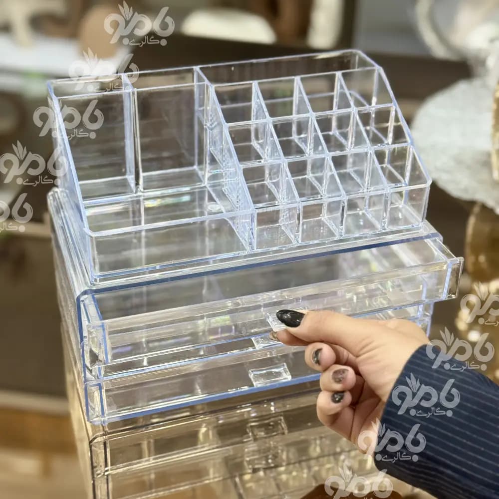 استند لوازم آرایشی با رویه 3کشو ساده — تصویر ۵
