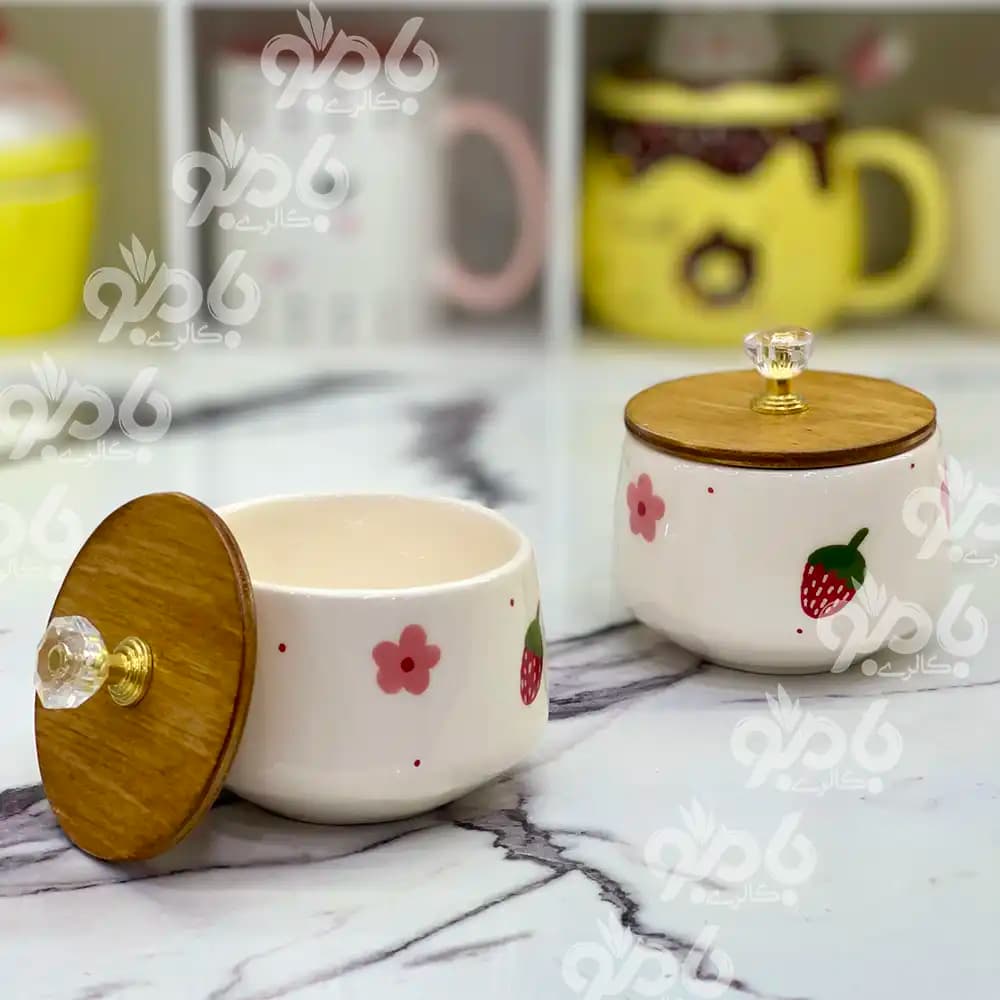 قندان مخروطی الماس گل توت فرنگی