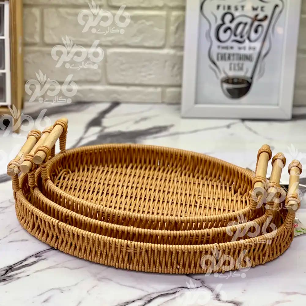 سینی طرح حصیری بیضی وارداتی 600/413