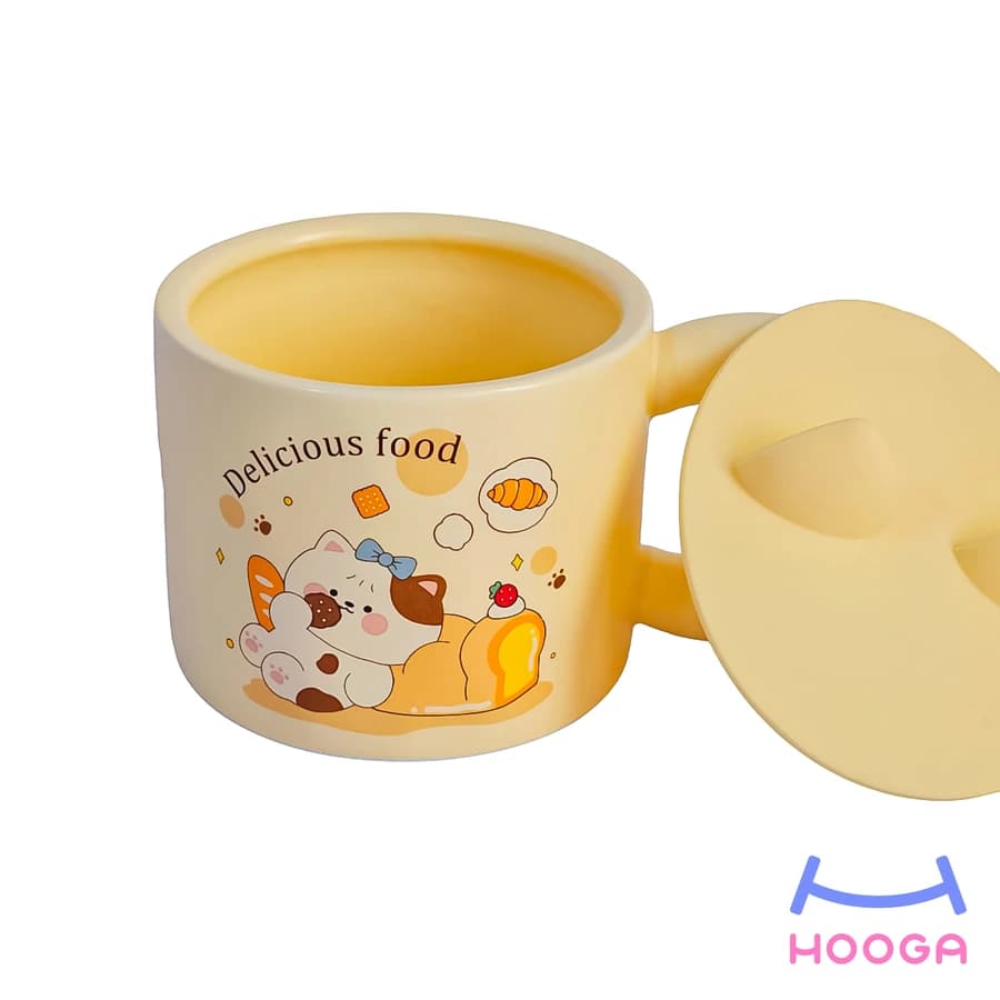 ماگ طرح گربه و شیرینی — تصویر ۴