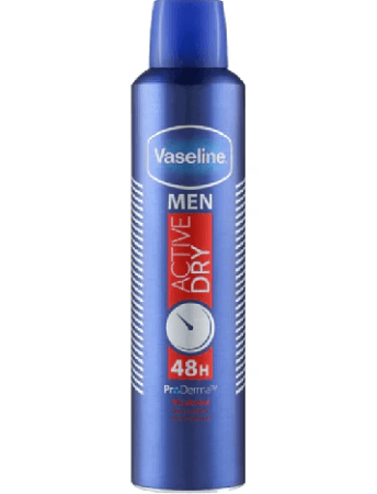 وازلین اسپری دئودرانت مردانه مدل ACTIVE DRY حجم 250 میل