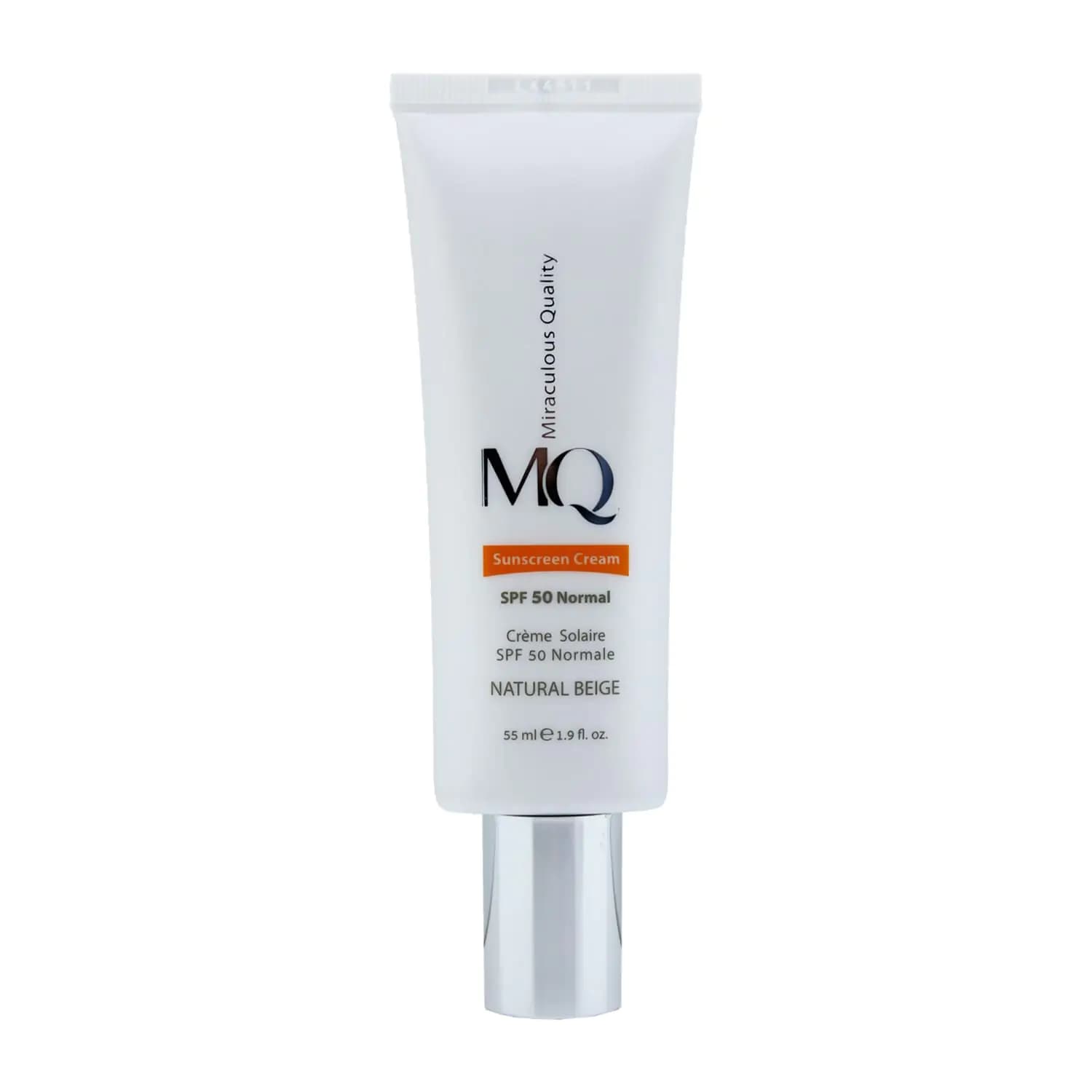 کرم ضدآفتاب نرمال SPF50 ام کیو(رنگی طبیعی)
