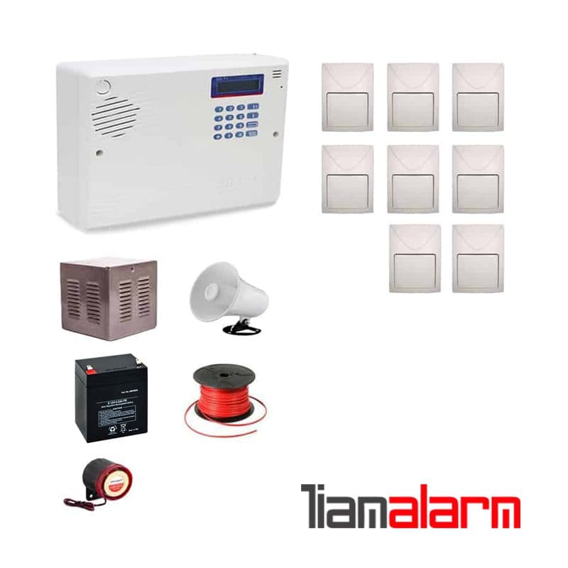 پکیج دزدگیر اماکن باسیم مدل سایلکس سیمکارتی و تلفنی SG8F8