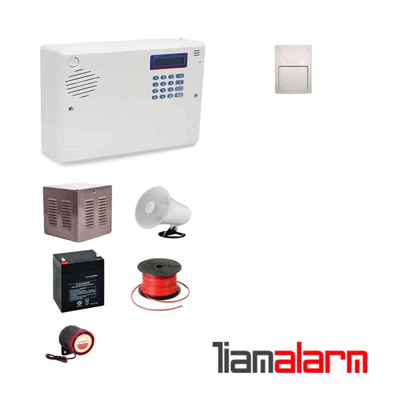 پکیج دزدگیر اماکن با سیم مدل سایلکس سیم کارتی و تلفنی SG8F1