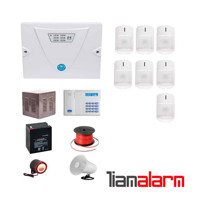 پکیج دزدگیر اماکن باسیم مدل کلاسیک سیم کارتی و تلفنی CGA7