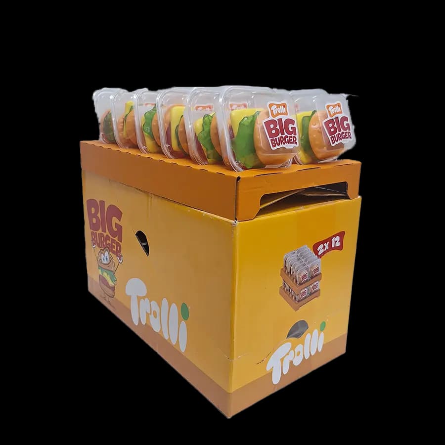 پاستیل ترولی 50 گرمی مدل همبرگری(Big Burger) آلمانی – عمده کارتن 24 عددی