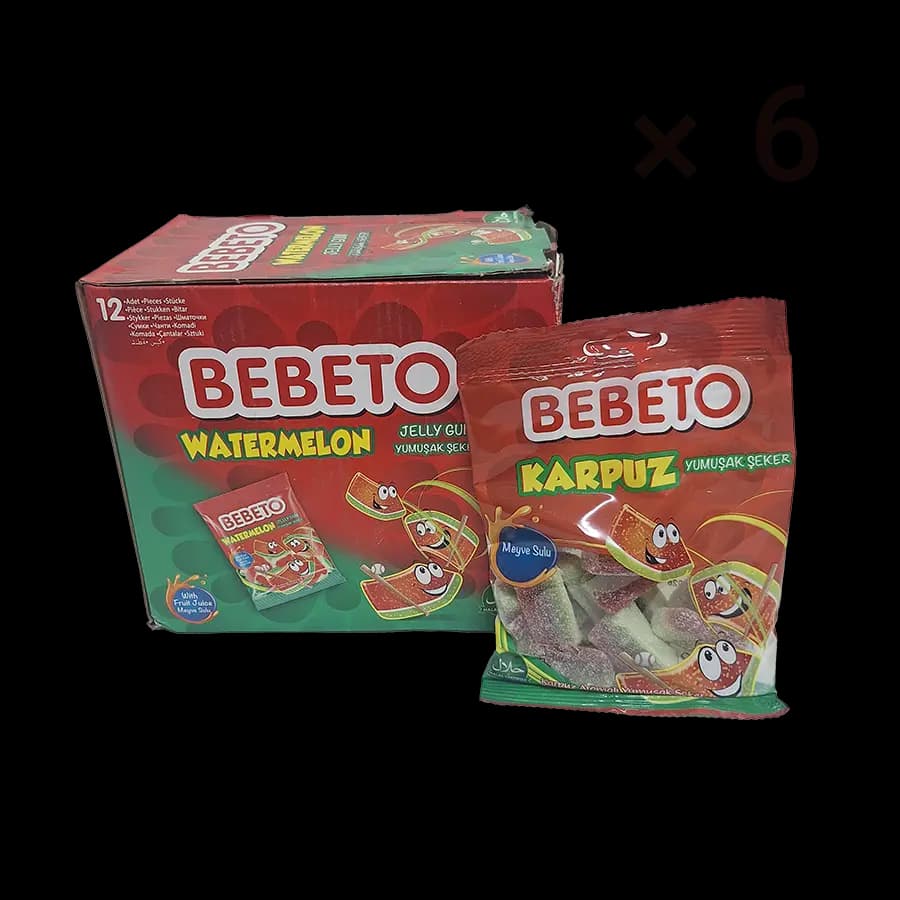 پاستیل ببتو 80 گرمی طعم هندوانه (Watermelon) 12 عددی – عمده کارتن 6 بسته