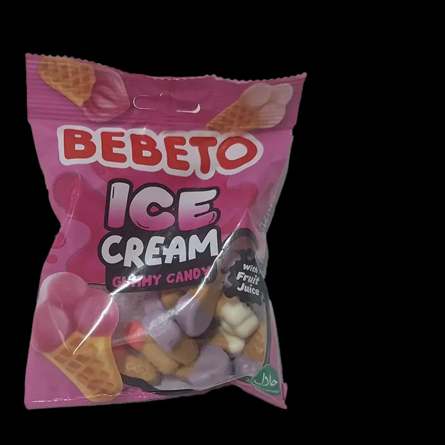 پاستیل ببتو بستنی 80 گرمی (ICE CREAM) بسته 12 عددی — تصویر ۲