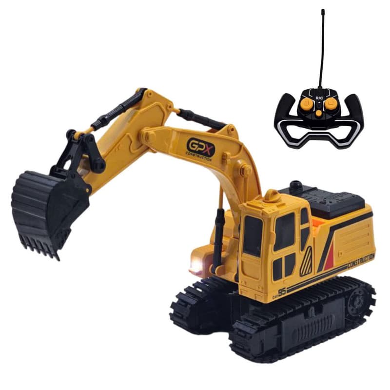 ماشین بازی کنترلی ناب سل مدل بیل مکانیکی دودزا شارژی چراغدار SPRAY BUILDER CONSTRUCTION — تصویر ۸