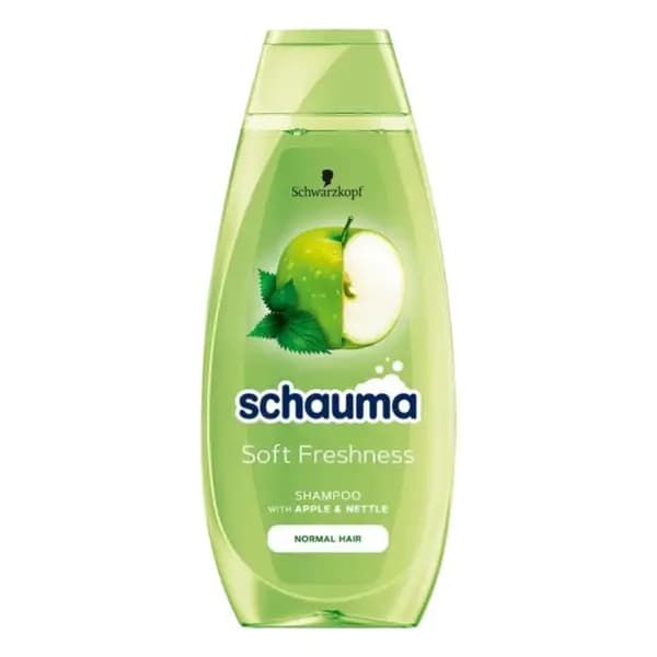 شامپو شوما Soft Freshness حجم 400 میلی‌لیتر (رایحه سیب و گزنه)
