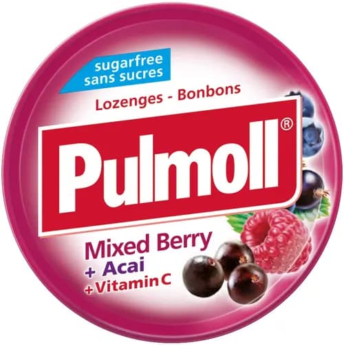 آبنبات بدون شکر پولمول با طعم میکس بری 45 گرم – Pulmoll Mixed Berry