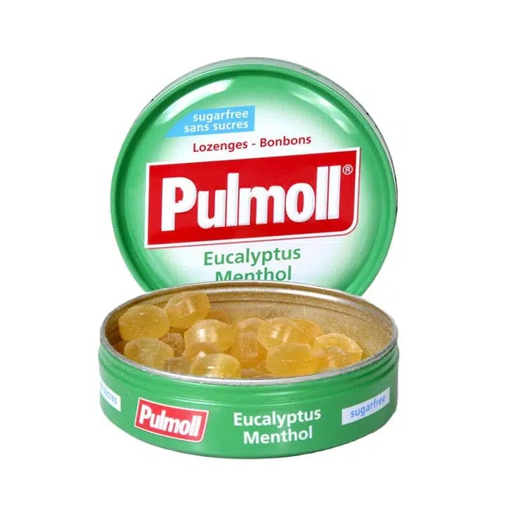 آبنبات بدون شکر پولمول با طعم منتول اکالیپتوس 45 گرم – Pulmoll Eucalyptus Menthol — تصویر ۲