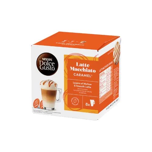 کپسول قهوه دولچه گوستو لاته ماکیاتو کارامل 16 عددی Dolce Gusto Latte Macchiato caramel