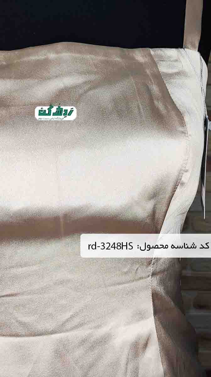 تاپ طلایی ساتن زنانه دست دوم — تصویر ۲