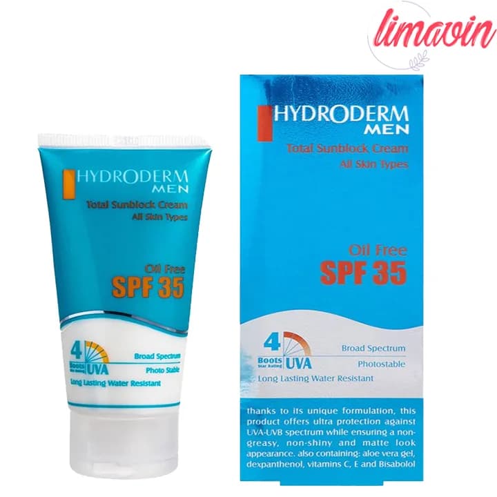 کرم ضد آفتاب فاقد چربی هیدرودرم مدل Men SPF35 وزن 50 گرم — تصویر ۶